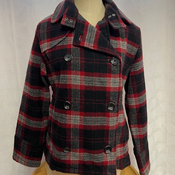 Woolrich Wool Short Pea Coat - Picture 1 of 5